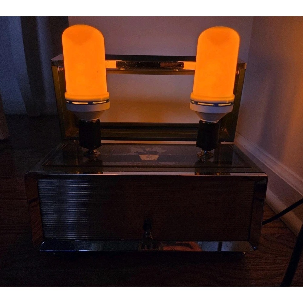 Repurposed Atompunk Troemer Scale Lamp Fallout Style Nuclear Warning Light LED - Picture 3 of 17